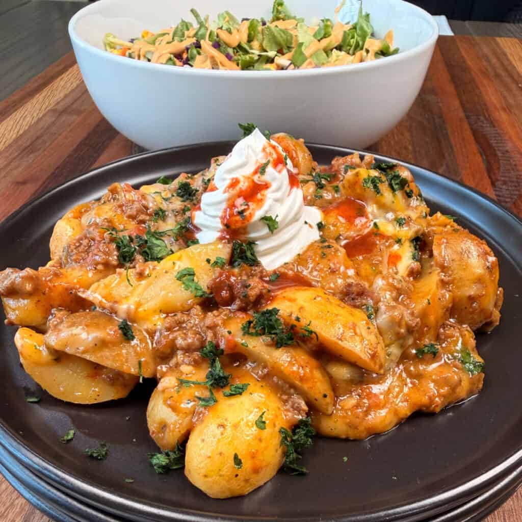 Crockpot Taco Potatoes