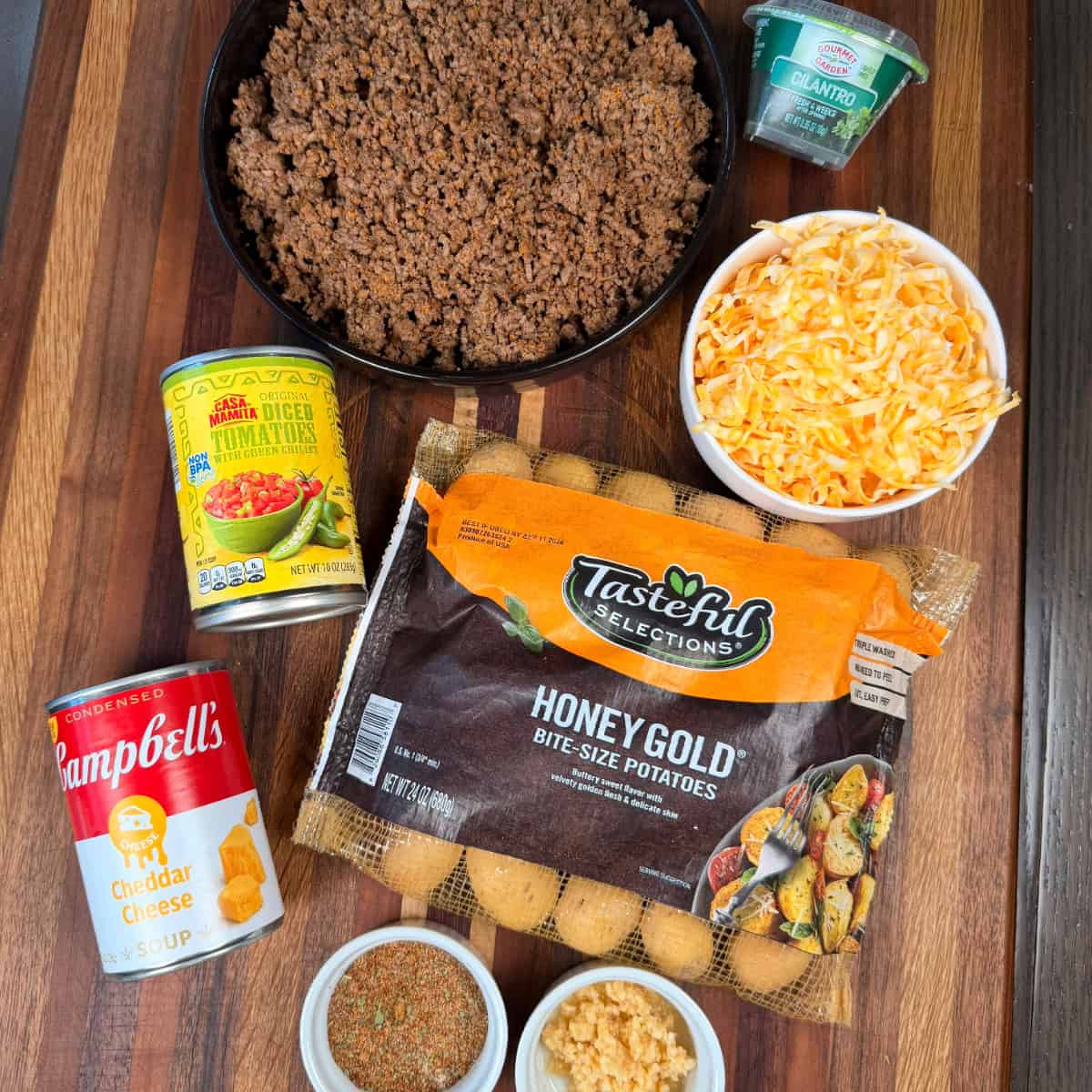 Crockpot Taco Potato Ingredients