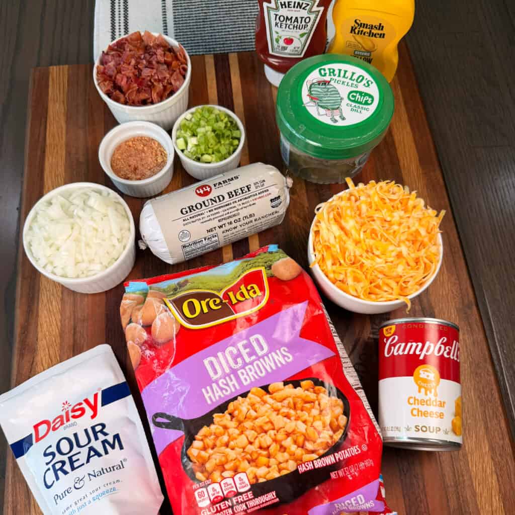 Cheeseburger Potato Casserole Ingredients