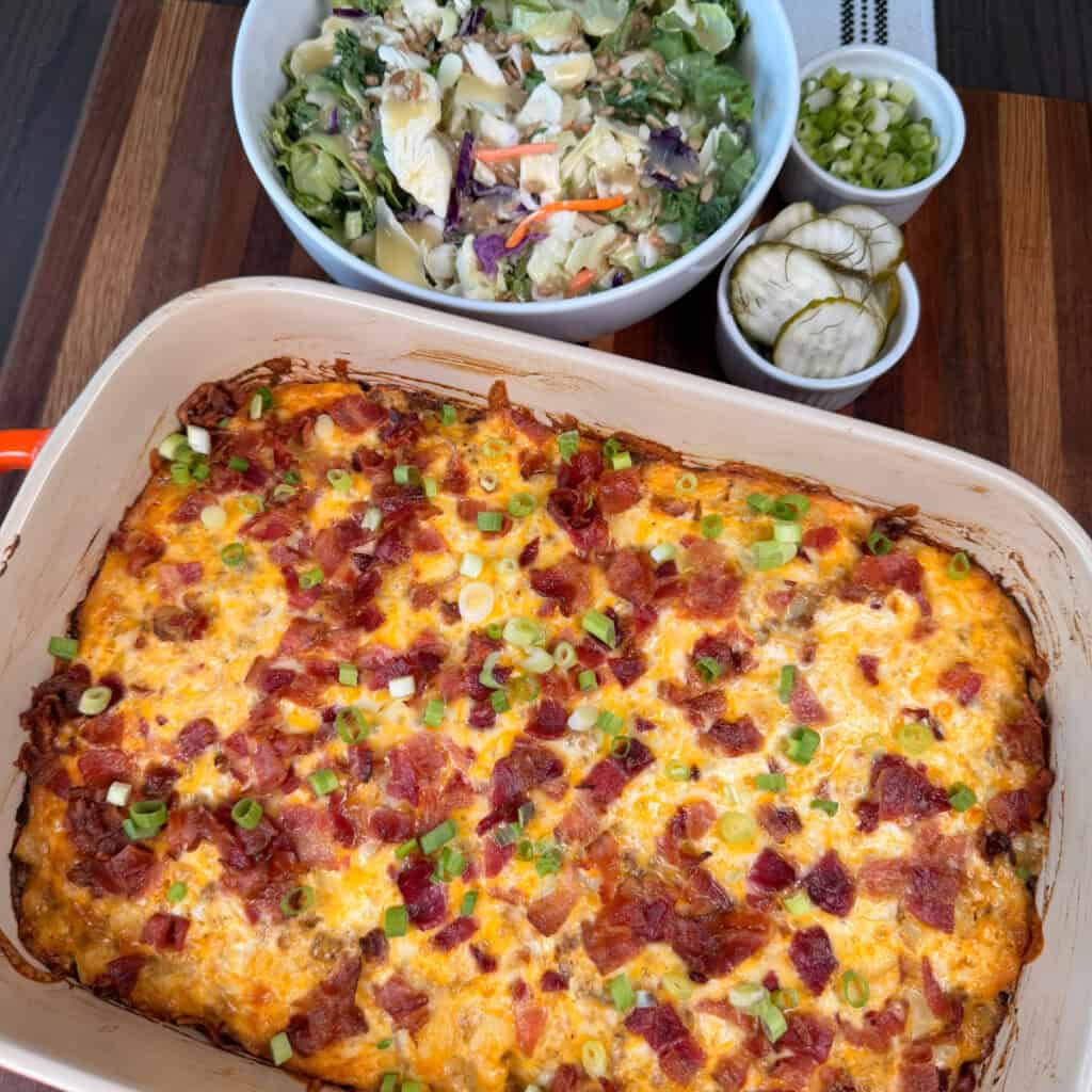 Cheeseburger Potato Casserole with Hash Browns