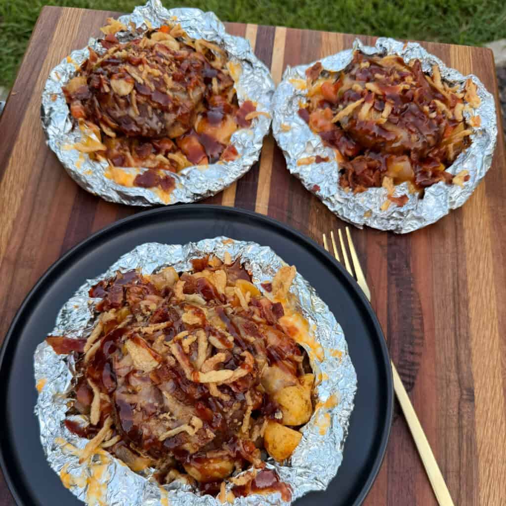 BBQ Cheeseburger Foil Packets
