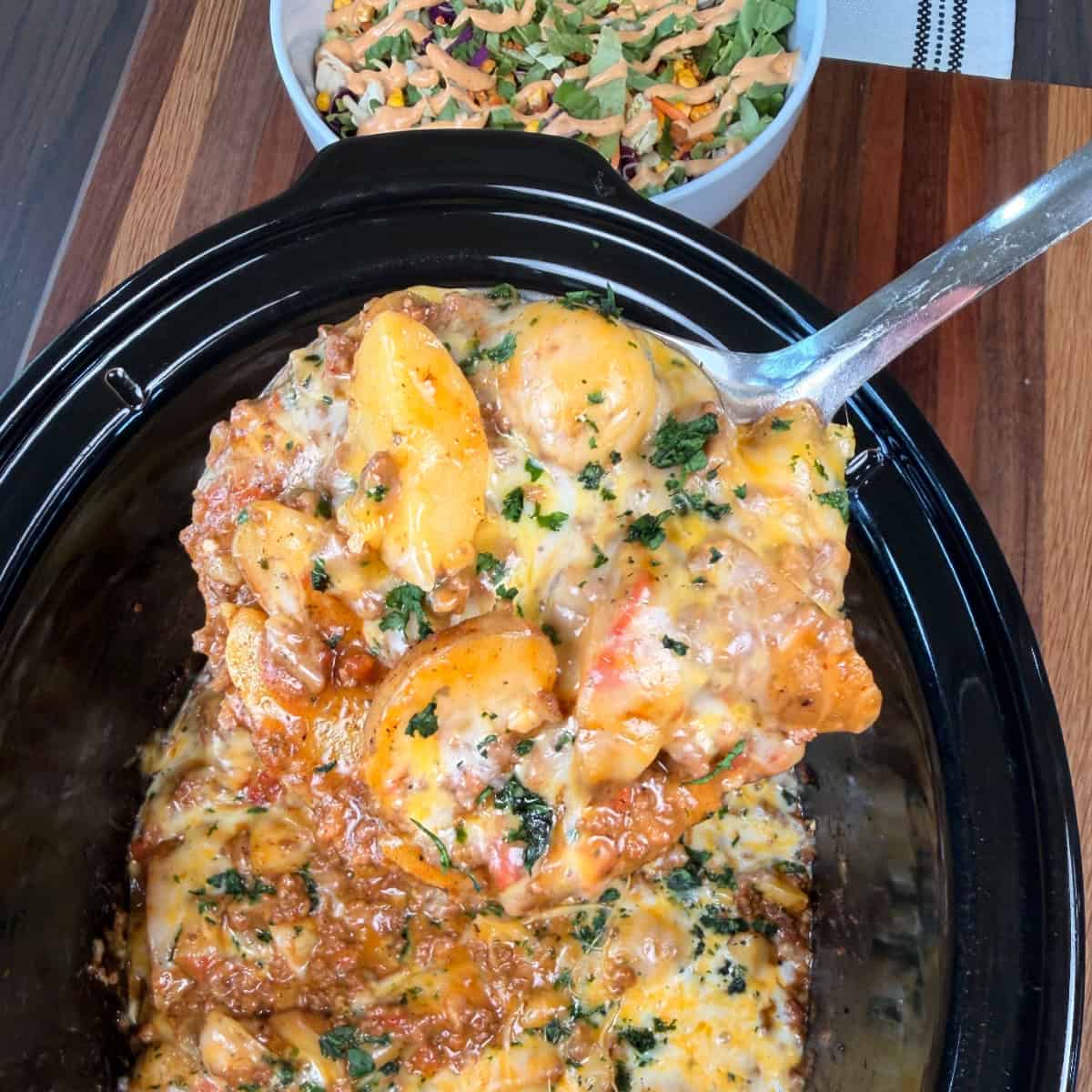 Crockpot Taco Potato Casserole