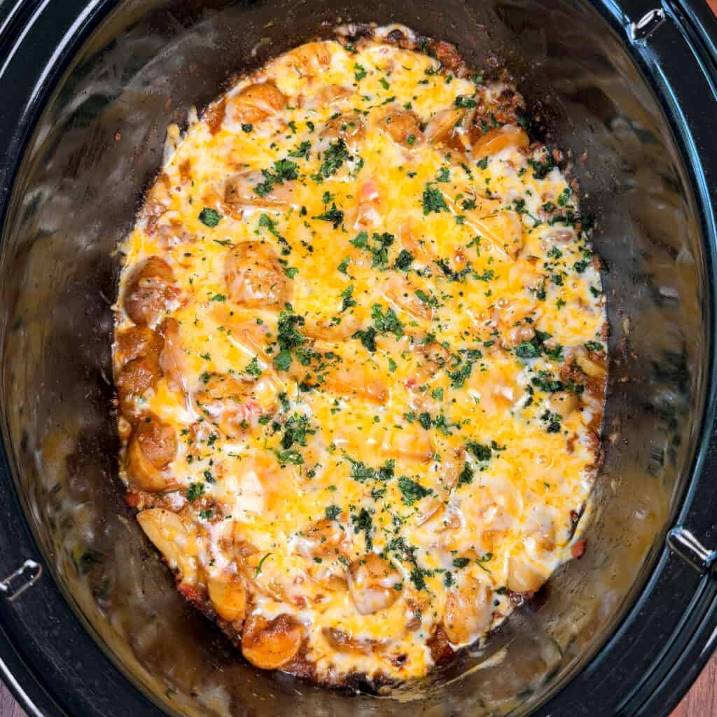 Crockpot Taco Potatoes