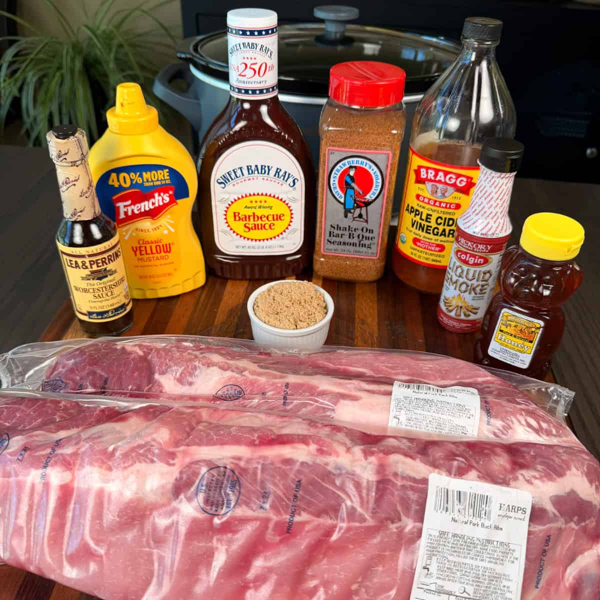 Ingredients for Crockpot Ribs